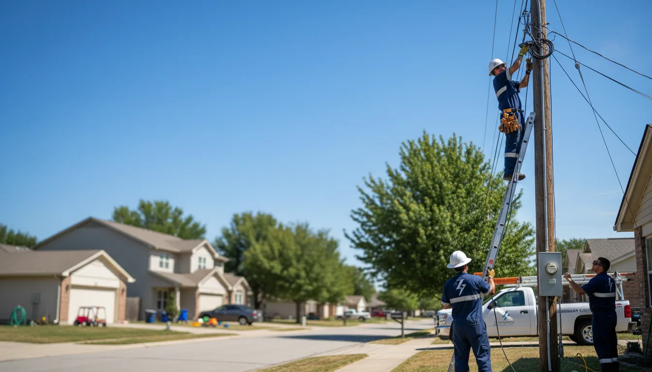 Residential electrician providing installation services in Newington, GA